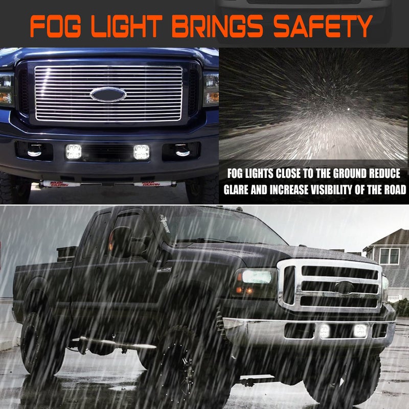 DRFG LED Fog Light with Daytime Running Lights - Fog Light Assembly for Ford F250 F350 F450 F550 Super Duty 2005 2006 2007 Driving Fog Lamps Plug & Play 2pcs - Image 5